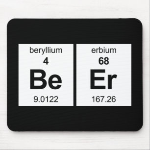 Tapis De Souris Tableau périodique de bière