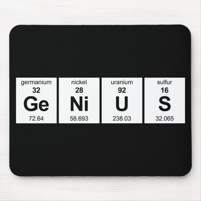 Tapis De Souris Tableau périodique GeNiUS (Devant)