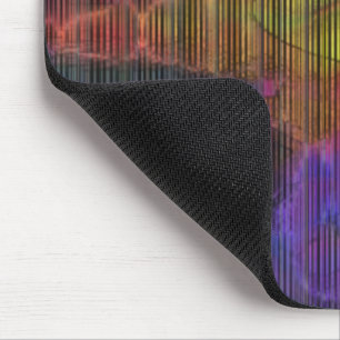 Tapis De Souris Taches colorées sous bandes déformées