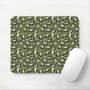 Tapis De Souris Taches de léopard vert mousse Imprimé animal glamo