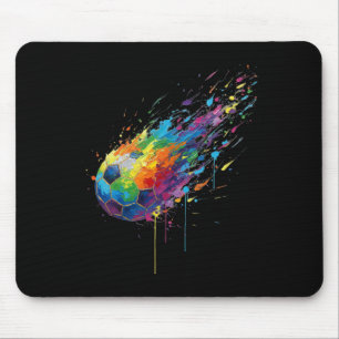 Tapis De Souris Taches de peinture Tie-dye Supporters de footballe