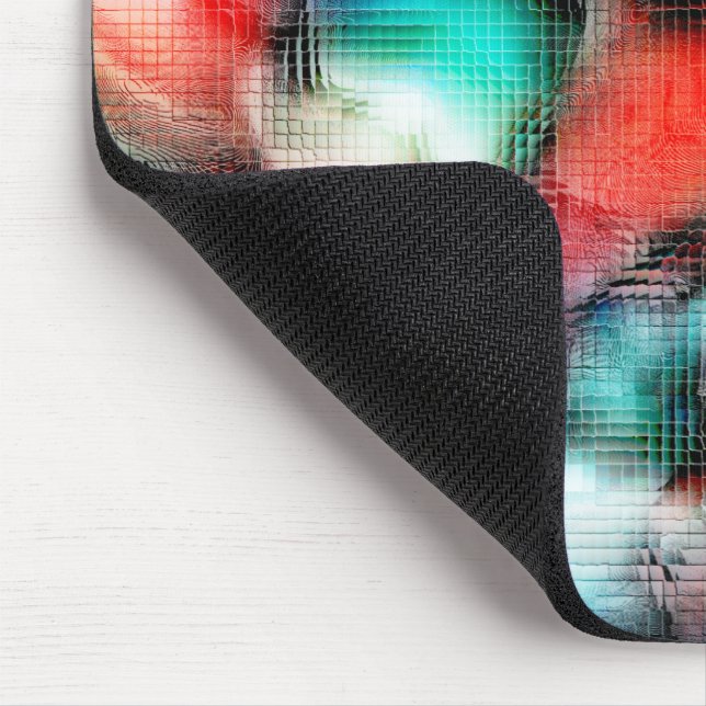 Tapis De Souris Taches de style cratère en mosaïque carré rustique (Coin)