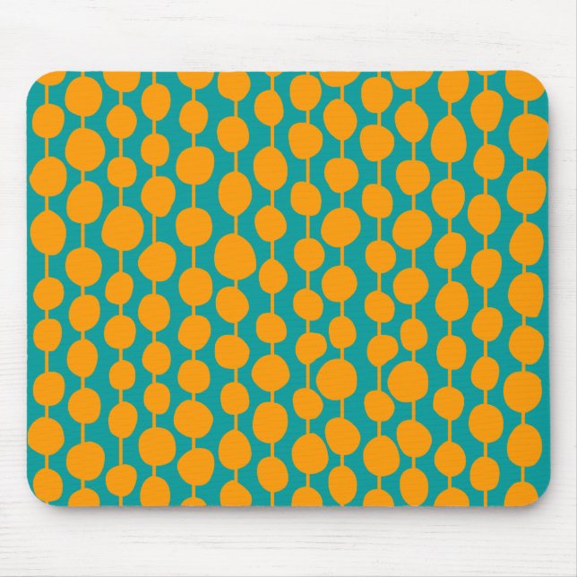 Tapis De Souris Taches et lignes oranges (Devant)