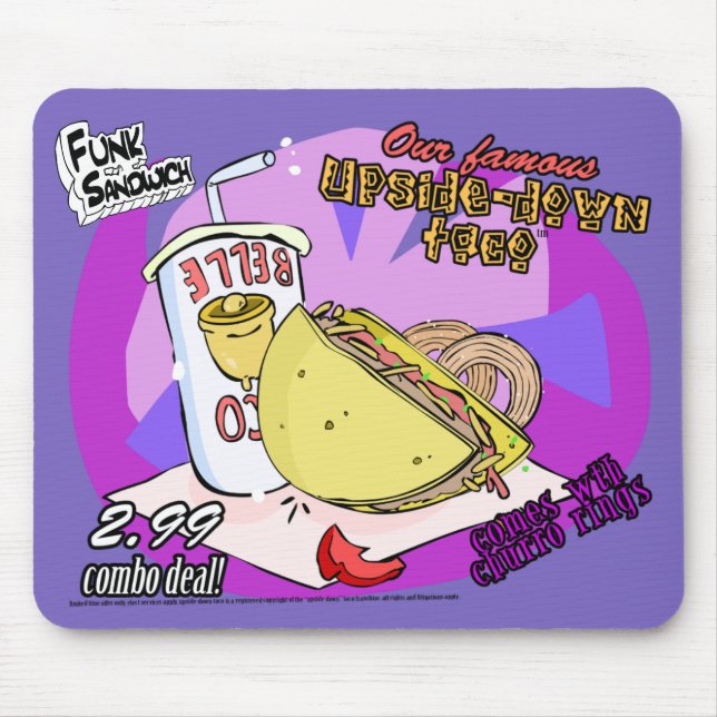 Tapis De Souris Taco à l'envers de sandwich à trouille (Devant)