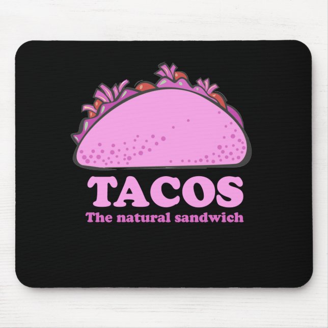 TAPIS DE SOURIS TACOS ROSES (Devant)