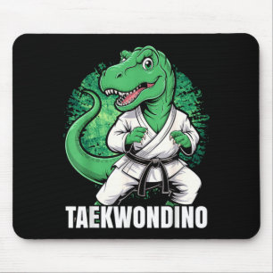 Tapis De Souris Taekwondo drôle T Rex dinosaure mignon arts martia