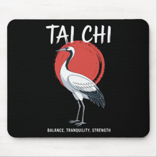 Tapis De Souris Tai Chi Qigong Grue Arts Martiaux Yoga Méditation