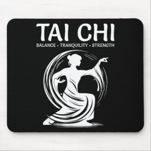 Tapis De Souris Tai Chi Qigong Grue Arts Martiaux Yoga Méditation