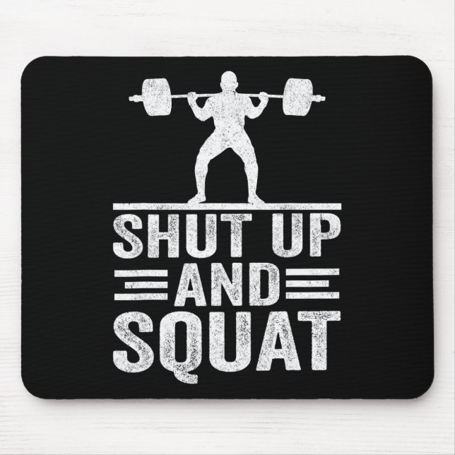 Tapis De Souris Tais-Tais Et Squat Drôle Entraînement Salle De Fit (Devant)