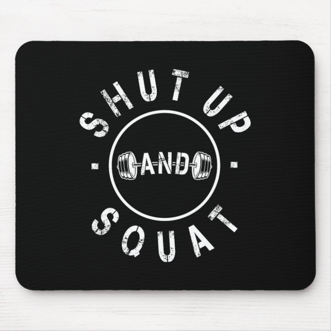 Tapis De Souris Tais-Tais Et Squat Entraînement Motivationnel (Devant)