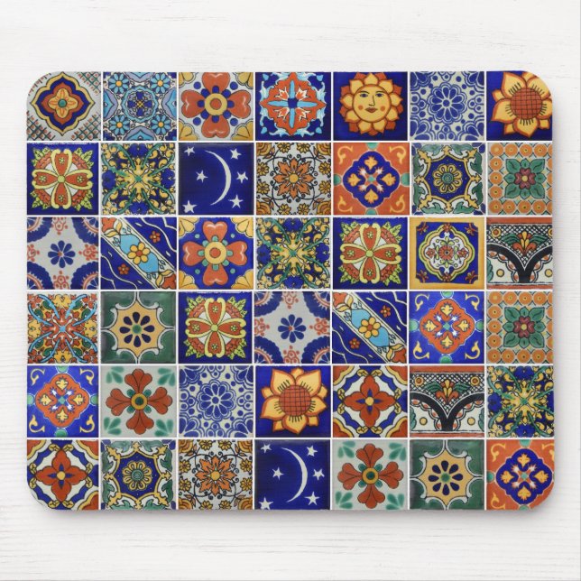 Tapis De Souris Talavera Carrelage image sur la carte souris (Devant)