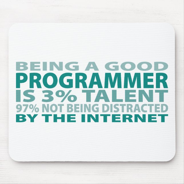 Tapis De Souris Talent du programmeur 3% (Devant)