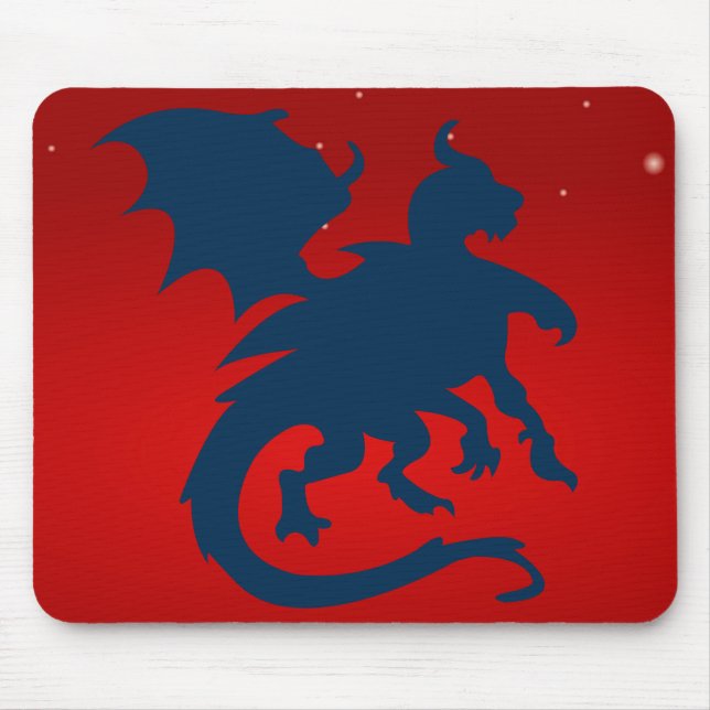 Tapis De Souris Tampon de souris de dragon noir (Devant)