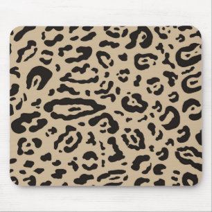 Tapis De Souris Tan Brown et noir Cheetah Leopard Poster de animal