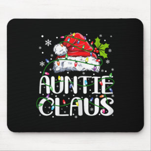 Tapis De Souris Tante Claus Lumières de Noël Pyjama Famille Matchi