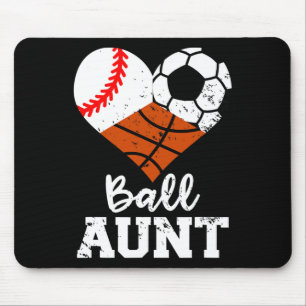 Tapis De Souris Tante de balle Baseball Football Basket Drôle Spor
