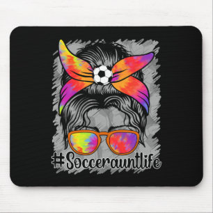 Tapis De Souris Tante de football Vie Chignon Désordonné Fière Tan