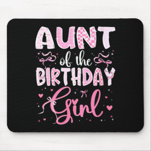 Tapis De Souris Tante de la fille de l'anniversaire rose assorti
