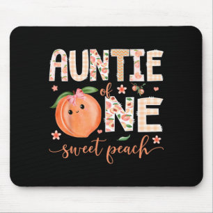 Tapis De Souris Tante de Une Douce Pêche Fille 1ère Fête d'Anniver