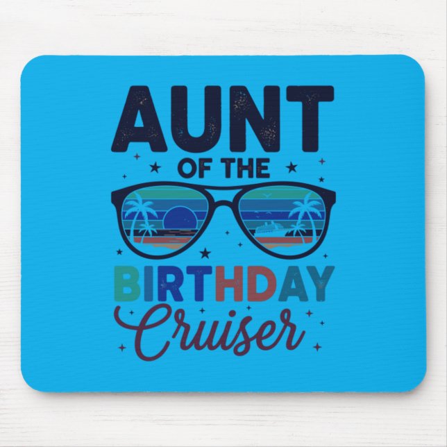 Tapis De Souris Tante du croiseur d'anniversaire (Devant)
