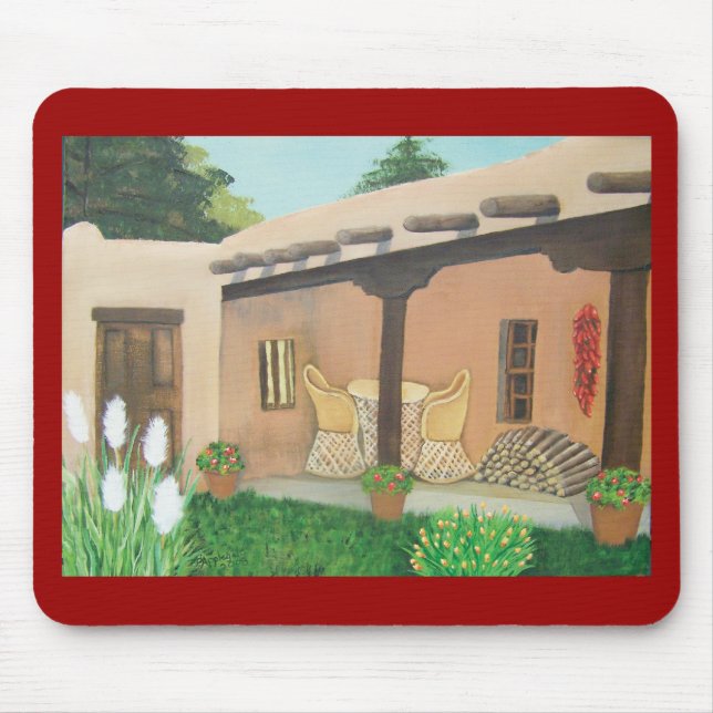 Tapis De Souris Taos, patio Mousepad du Nouveau Mexique (Devant)