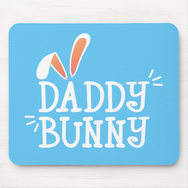 Tapis De Souris Tape-à-l'œil de Pâques Simple Lapin Papa | Dessous (Devant)