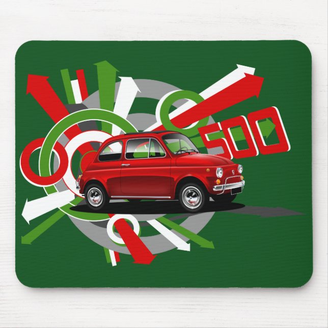 Tapis De Souris Tapis classique de souris de Fiat 500 (Devant)