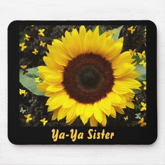 Tapis De Souris Tapis de souris, tournesol, soeur de Ya-Ya (Devant)