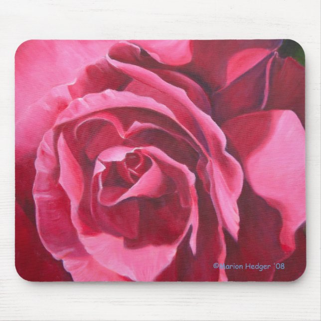 Tapis De Souris Tapis floral de souris de rose de rose (Devant)