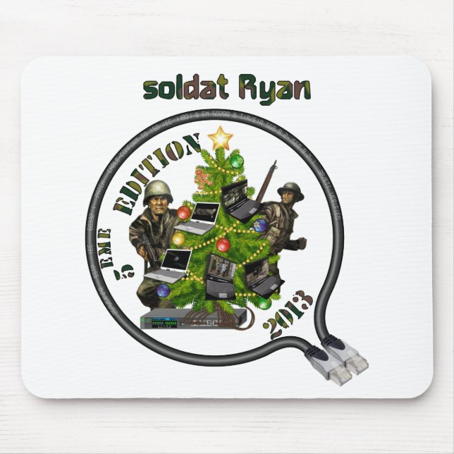 Tapis De Souris Tapis souris Lan de Noël soldat Ryan (Devant)