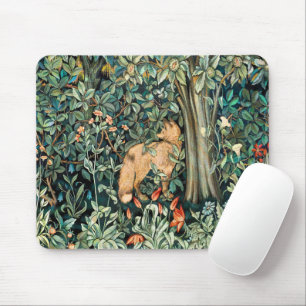 Tapis De Souris Tapisserie Art Déco Antique Renard en Forêt de Wil