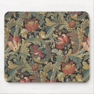 Tapis De Souris Tapisserie florale riche Brocade Antique Classique