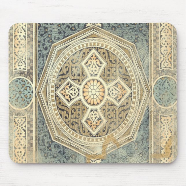 Tapis De Souris Tapisserie ornementale avec design géométrique orn (Devant)
