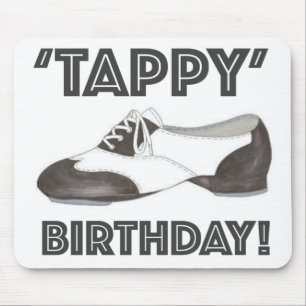 Tapis De Souris Tappy Birthday Black White Tap Danse Enseignant Ch