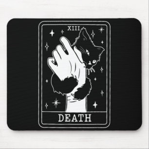 Tapis De Souris Tarot Chat Noir Mort Halloween Sorcière Amoureuse