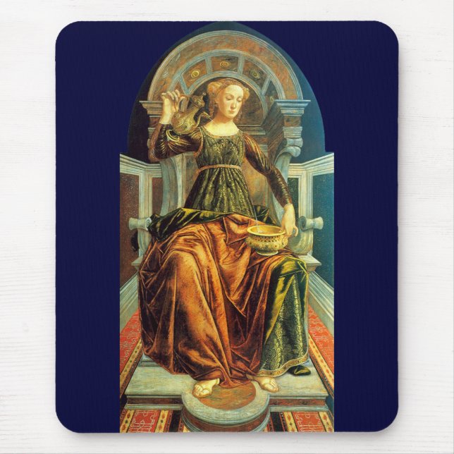 TAPIS DE SOURIS TAROTS DE RENAISSANCE ANTIQUE 14 / TEMPÉRANCE (Devant)