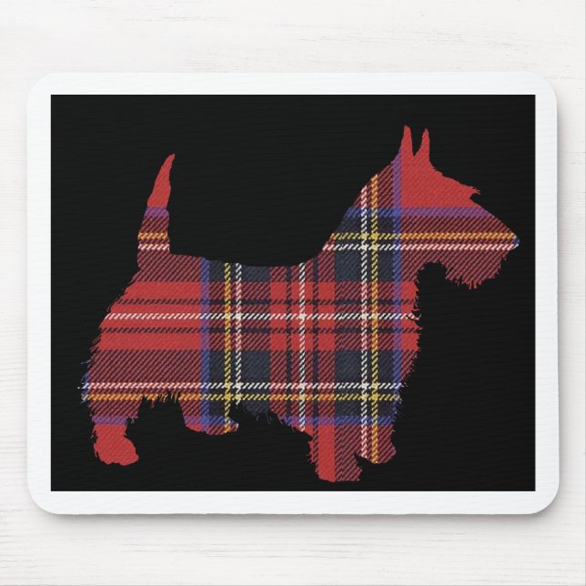 Tapis De Souris Tartan de chien de Scottie (Devant)