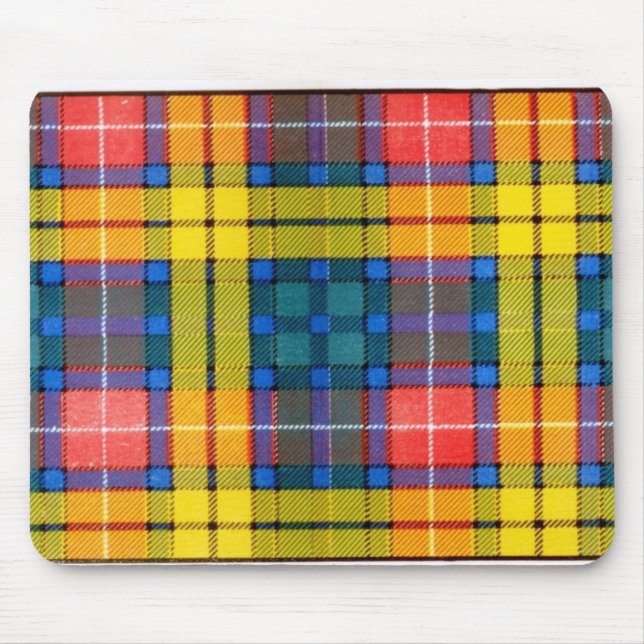TAPIS DE SOURIS TARTAN DE FAMILLE DE BUCHANAN (Devant)