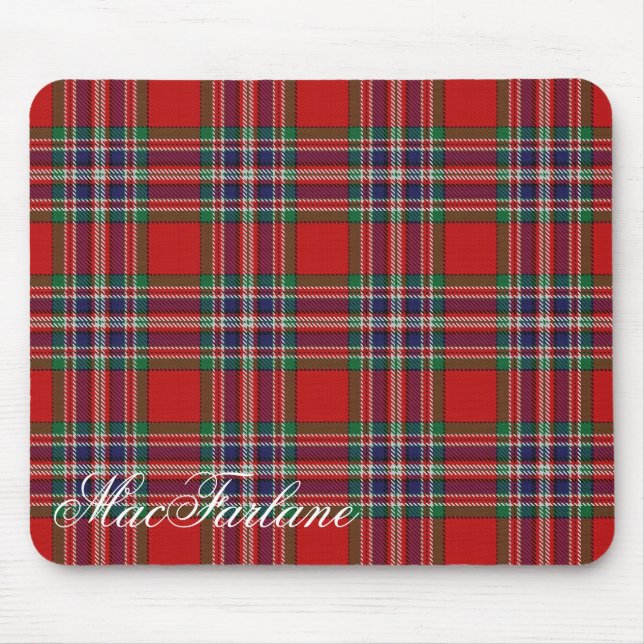 Tapis De Souris Tartan écossais majestueux de MacFarlane de clan (Devant)