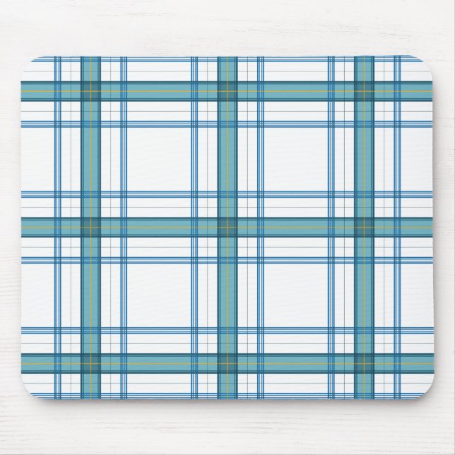 Tapis De Souris Tartan en turquoise (Devant)