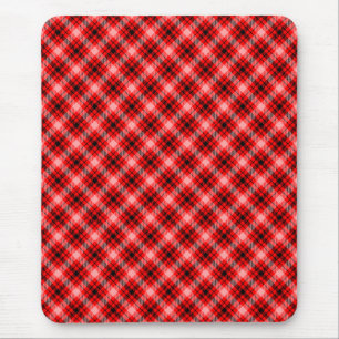 Tapis De Souris Tartan noir rouge À damiers Motif plaid-24899