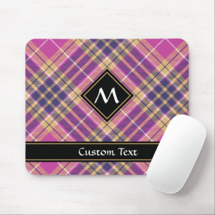 Tapis De Souris Tartan rose, or et bleu