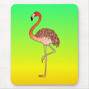 Tapis De Souris Tasse à café Flamant Rose Oiseau Ligne-57567