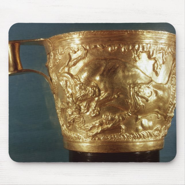 Tapis De Souris Tasse, dépeignant un taureau de remplissage (Devant)