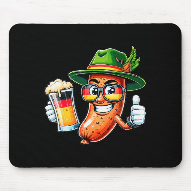 Tapis De Souris Tasse pour hommes Prost Bière Drapeau Américain Al (Devant)