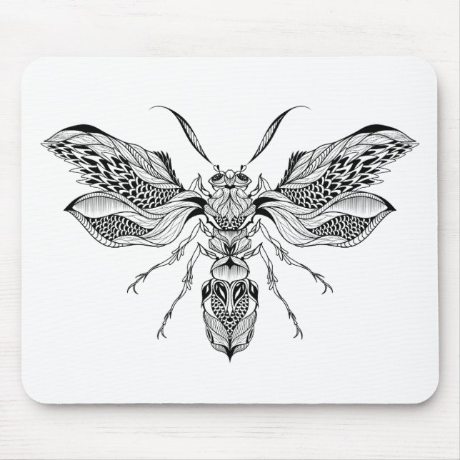 Tapis De Souris Tatouage d'Abeille-Guêpe (Devant)