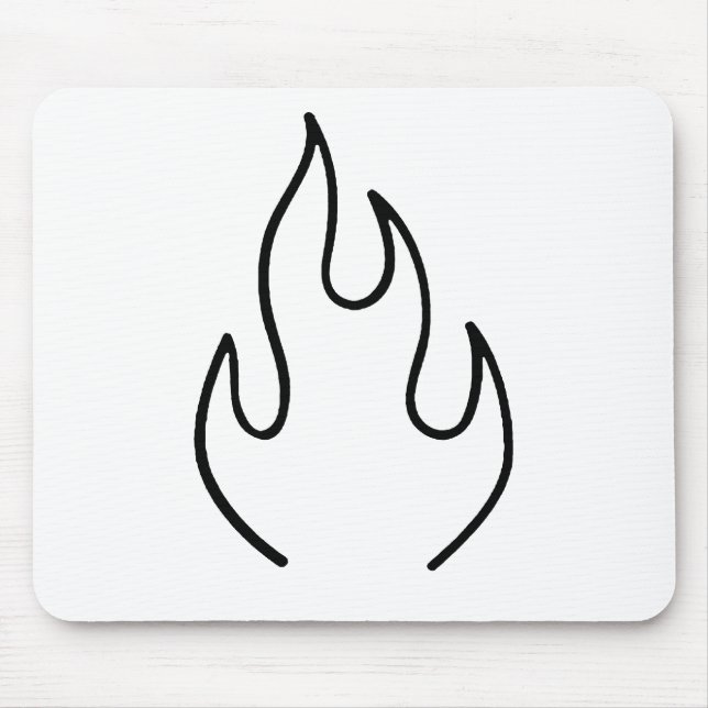 Tapis De Souris Tatouage d'art de la ligne de flamme esthétique (Devant)