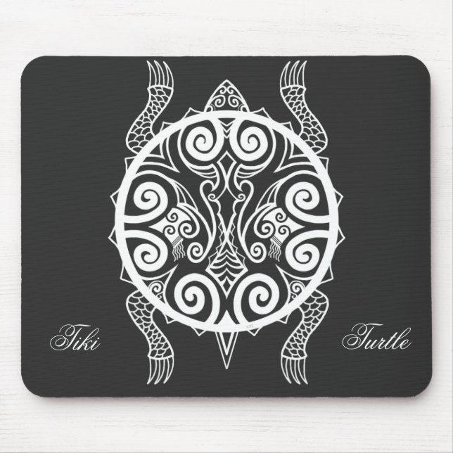 Tapis De Souris Tatouage Tiki Turtle (Devant)