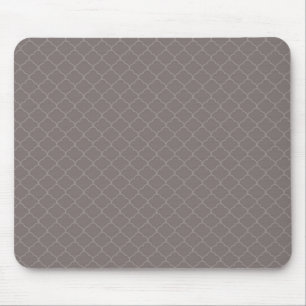 Tapis De Souris Taupe Brown Maroc Motif Quatrefoil