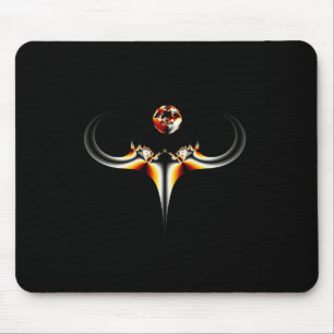 Tapis De Souris Taureau Abstrait Cornes Souris